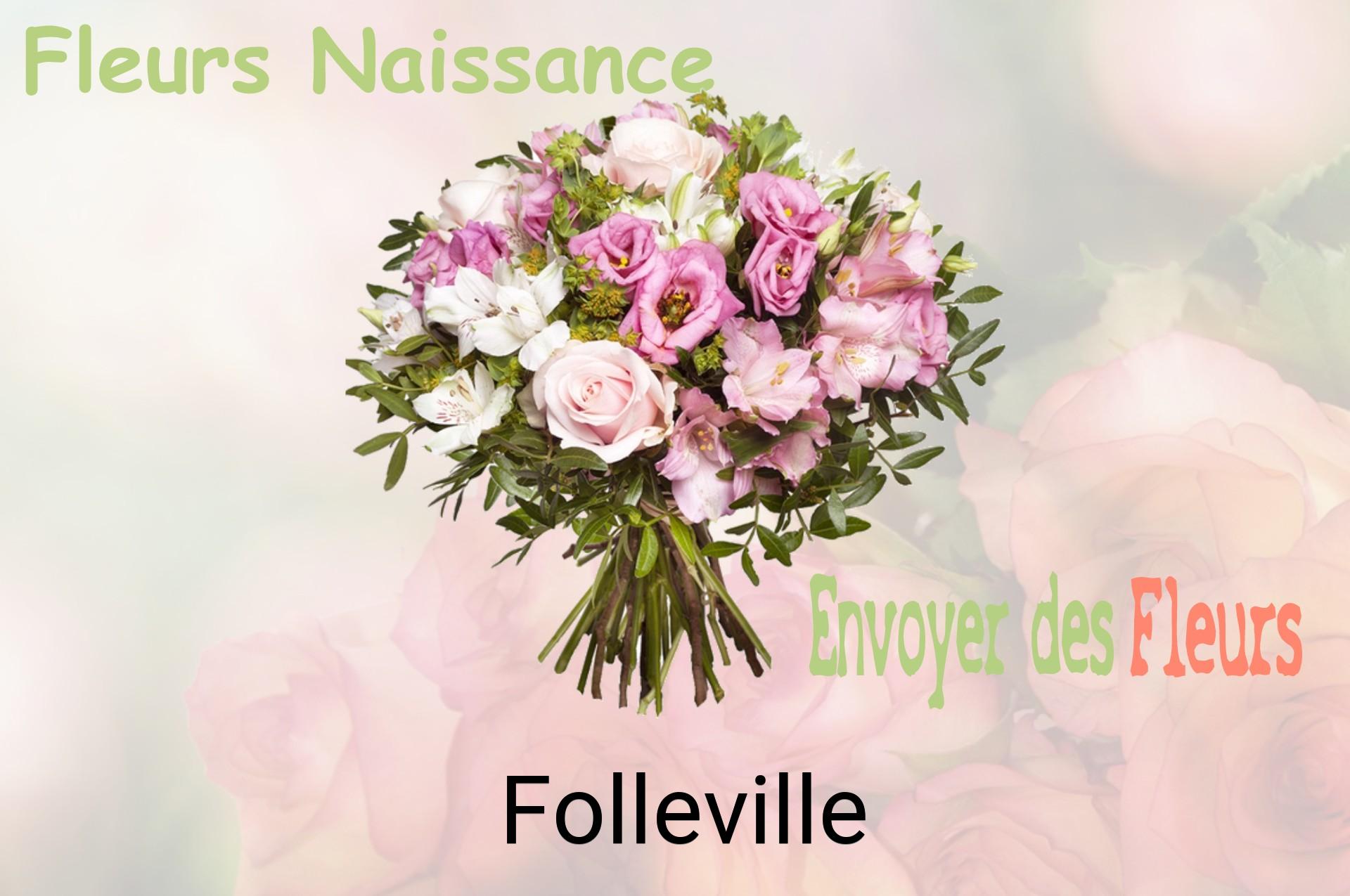 Bouquet de fleurs de naissance livré à Folleville