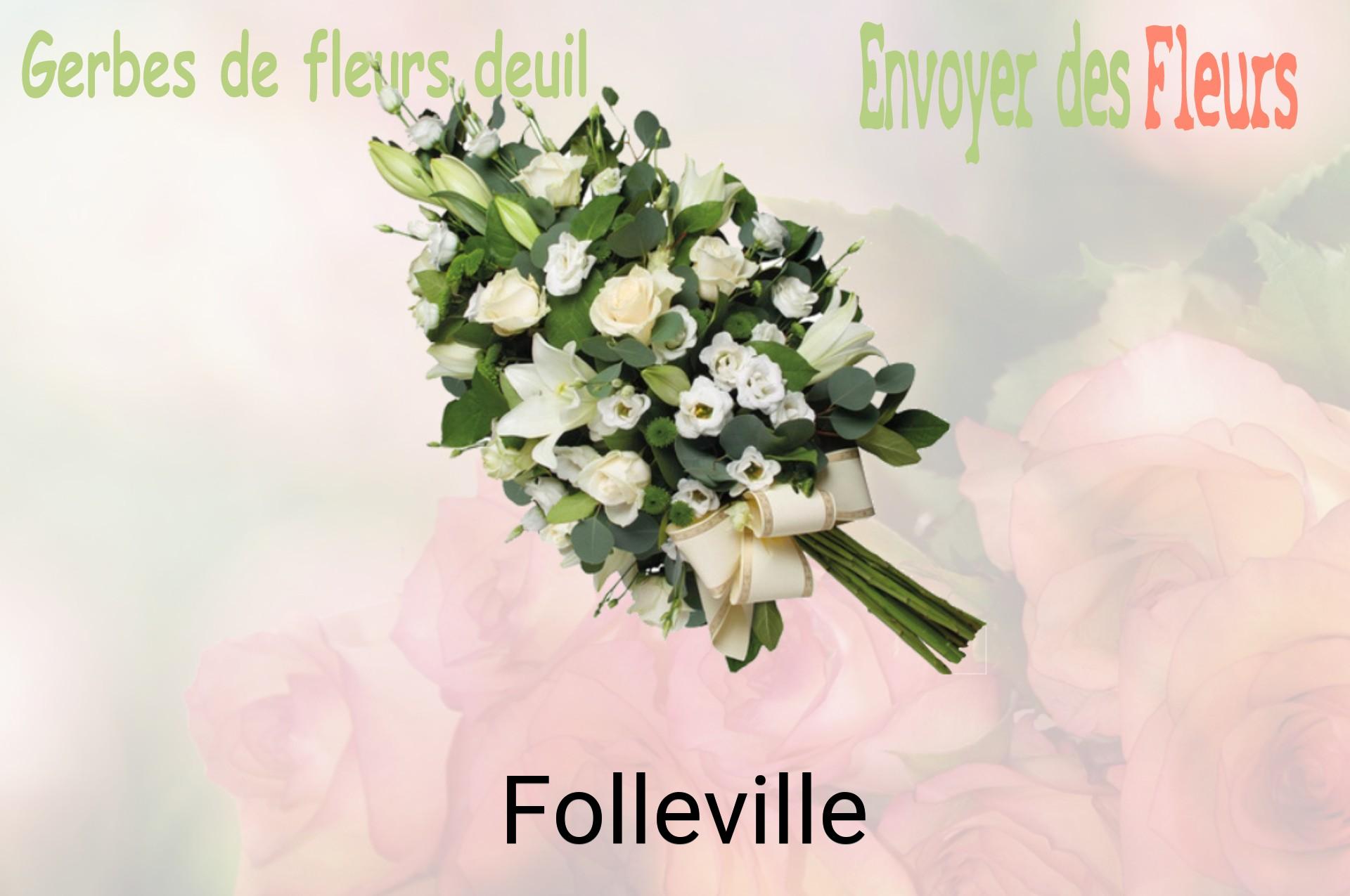 Gerbe de fleurs de deuil livrée à Folleville